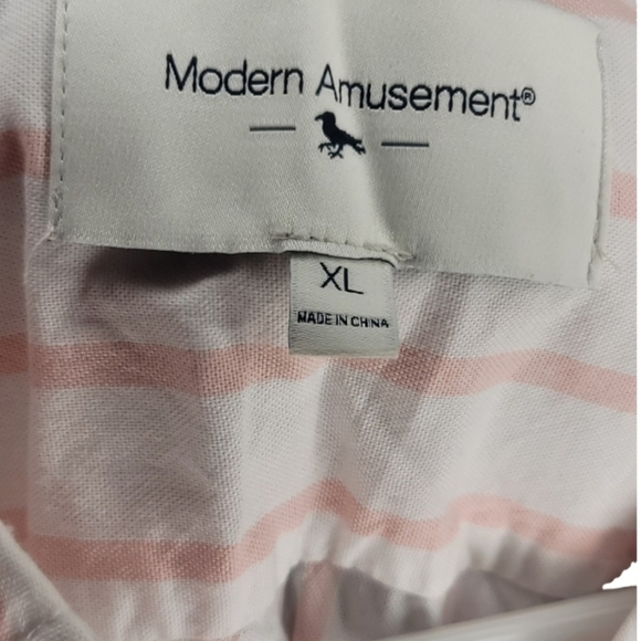 Modern Amusement Pink Casual Button Down Shirt - Picture 6 of 6